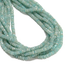 Natural Blue Green Amazonite Faceted Rondelle Beads Size 2x4mm 15.5'' Strand