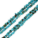 Blue Turquoise Irregular Pebble Nugget Chips Beads Size 7-8mm 8-10mm 15.5" Strd
