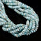 Natural Larimar Smooth Rondelle Beads Size 4x6mm 4x7mm 4x7.5-8mm 15.5'' Strand