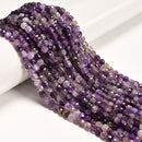 Natural Multi-Color Amethyst Faceted Cube Beads Size 4-5mm 15.5'' Strand