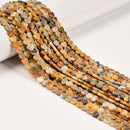 Mixed Gemstone Flat Heart Shape Beads Size 6mm 15" Strand