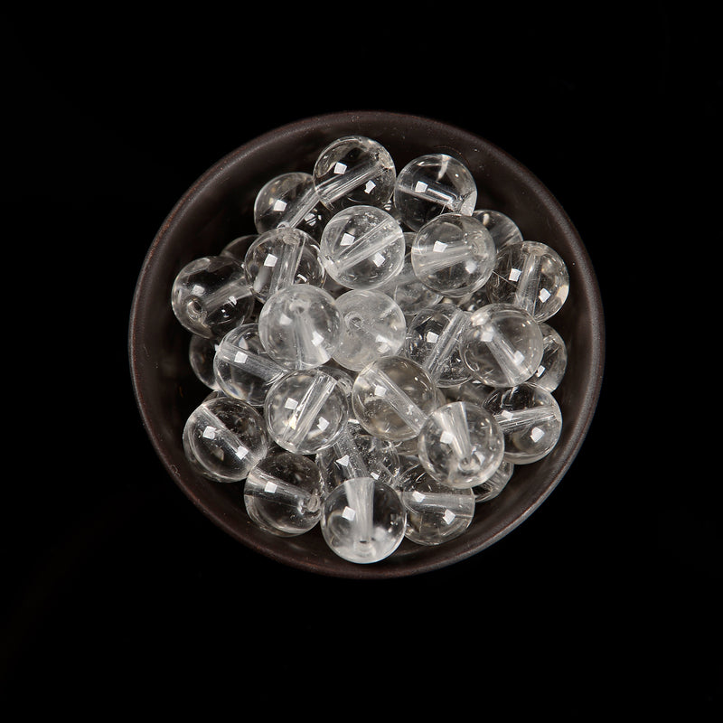 Clear Quartz Smooth Round Beads Size 4mm 6mm 8mm 10mm 12mm 14mm 15.5" Strand