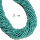 Natural Green Amazonite Smooth Round Beads Size 3mm 4mm 15.5" Strand
