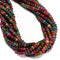 Multi-color Tourmaline Color Dyed Jade Smooth Rondelle Beads 4x6mm 15'' Strand