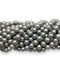 1.2mm Hole Silver Color Fresh Water Pearl Off Round Beads Size 10-11mm 14'' Strd