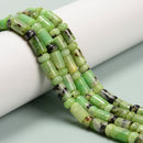 Natural Chrysoprase Cylinder Tube With Rondelle Beads Size 6x9mm 15.5'' Strand