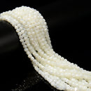 Iridescent White MOP Shell Faceted Cube Beads Size 4.5mm 15.5'' Strand