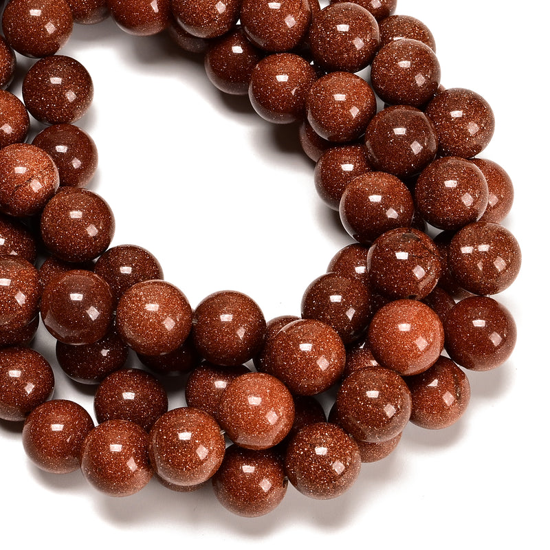 Gold Sandstone Smooth Round Beads Size 18mm 20mm 15.5" Strand