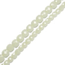 Luminous Stone Faceted Square Beads Size 8mm 15.5'' Strand