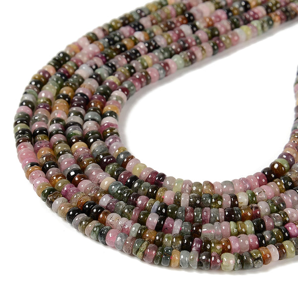 5x8mm Multicolour Tourmaline Rondelle Beads