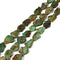 Graduated Natural Turquoise Freeform Slab Slice Beads 15x20-30x40mm 15.5''Strand