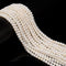 White Fresh Water Pearl Off Round Beads Size 3-3.5mm 4.5-5mm 14.5'' Strand