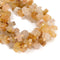 Natural Golden Healer Quartz Faceted Irregular Wheel Beads 8x15mm 15.5''Strand