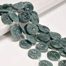 Natural Jadeite Jade Hand Carved Donut Strand Size 27mm Sold by 12 Pieces