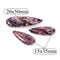 Purple Sea Sediment Jasper Pendant Earrings Teardrop Size 15x35mm 3 PCS Per Set