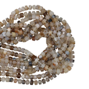 Dendritic Montana Agate Rondelle Wheel Disc Beads Size 6x10mm 15.5'' Strand