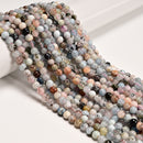 02 Natural Morganite Smooth Round Beads Size 6mm 8mm 15.5" Strand