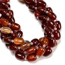 Natural Carnelian Barrel Drum Shape Beads Size 12-13mm x 17-18mm 15.5'' Strand
