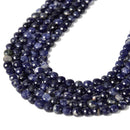 Natural Sodalite Faceted Coin Beads Size 6mm 15.5'' Strand