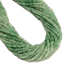 Gradient Natural Green Strawberry Quartz Faceted Cube Beads 3mm 15.5'' Strand