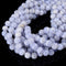 Natural Blue Lace Agate Smooth Round Beads Size 10mm 12mm 15.5'' Strand
