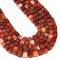 Natural Red Stripe Agate Smooth Cube Beads Size 8-9mm 15.5'' Strand