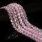 Pink AB Crystal Glass Faceted Heart Beads Size 10mm 15.5'' Strand