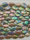 Natural Abalone Puffy Oval Nugget Shape Beads Size Approx 25x35mm 15.5" Strand