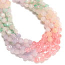 09 Gradient Multi-color Gemstone Faceted Cube Beads Size 6-7mm 15" Strand
