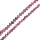 Natural Mixed Pink Red Color Ruby Faceted Round Beads 5.5-6mm 6-7mm 15.5''Strand