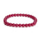 Natural Ruby Smooth Round Beaded Bracelet Size 6mm 7.5'' Length 3 PCS Per Set