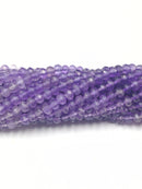 Natural Gradient Amethyst Faceted Rondelle Beads Size 3x4mm 15.5" Strand