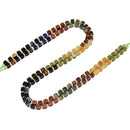 11 Multi-color Gemstone Smooth Cube Shape Beads Size 4mm 15" Strand