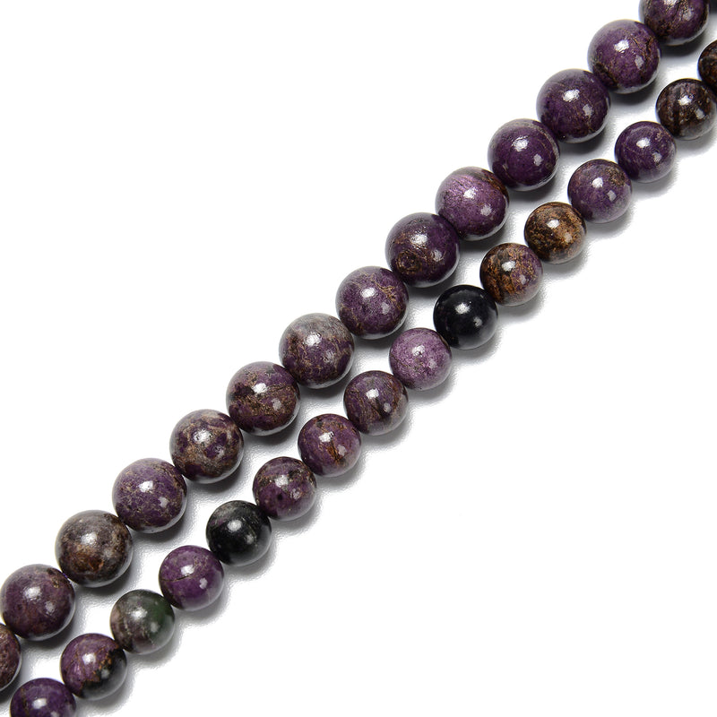Natural Stichtite Smooth Round Beads Size 8mm 10mm 15.5'' Strand