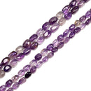 Natural Amethyst Irregular Rectangle Cube Beads Size 8x13mm 9x14mm 15.5" Strand
