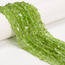 Natural Peridot Flat Nugget Beads Size 5-6mm x 5-8mm 15.5'' Strand