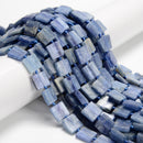 Natural Blue Kyanite Square Slice Beads Size 11-12mm 15.5'' Strand