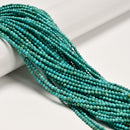 Natural Blue Turquoise Smooth Round Beads Size 2.5-3mm 16" Strand
