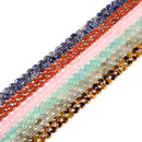 Mixed Gemstone Faceted Oval Shape Beads Size 6x8mm 15'' Strand