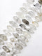 Natural Herkimer Diamond Quartz Center Drilled Size 10x18-15x25mm 15.5" Strand