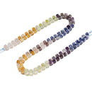 20 Multi-color Gemstone Smooth Cube Shape Beads Size 4mm 15" Strand