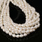 Natural White Fresh Water Pearl Rice Shape Beads Size 6-7mm x8-9mm 14.5'' Strand