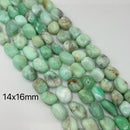 Natural Chrysoprase Smooth Pebble Nugget Beads 12x15mm 14x16mm 15x18mm 15.5"Strd