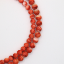 Natural Light Red Spiny Oyster Smooth Round Beads Size 6mm 7mm 16" Strand