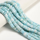Natural Larimar Rondelle Discs Beads Size 3x9mm 15.5'' Strand