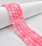 Rhodochrosite Color Dyed Jade Faceted Cube Beads Size 7mm 15.5'' Strand