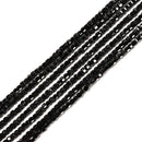 Black Cubic Zirconia Faceted Cube Beads Size 2-2.5mm 15.5'' Strand