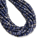 Natural Sodalite Heishi Disc Beads Size 1.5x4mm 1.5x6mm 15" Strand