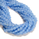 Light Blue Color Dyed Jade Faceted Coin Beads Size 8mm 15.5'' Strand