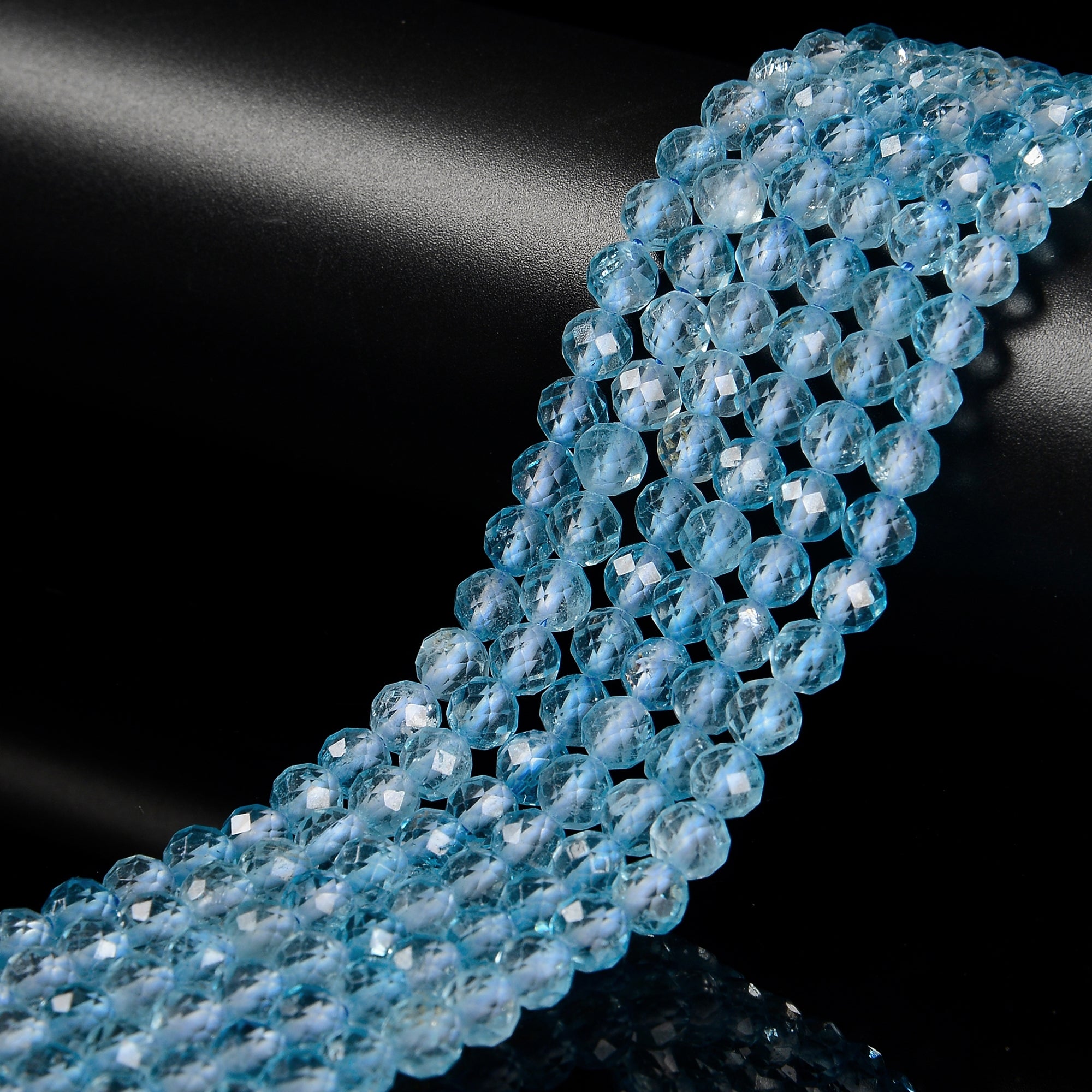 7 Inches Natural Blue Topaz Faceted Geometrical Crown Cut Beads Natural hotsell Gemstone Side Drill Beads Line Strand | 16x10x2 to 9x6x2 mm